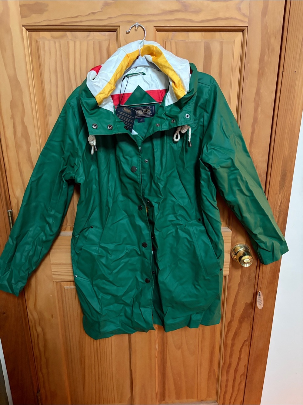 Pendelton Green Hooded Raincoat Jacket